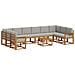 Set di divani da esterno 11 pcs Grigio Naturale e Chiaro - Foto miniatura 1