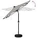 Parasol da Giardino con Luci LED 200 x 300 cm Poliestere - Foto miniatura 2