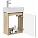 Mobile bagno con rubinetto Rovere Sonoma 45,5 x 22,5 x 84 cm - Foto miniatura 3
