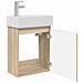 Mobile bagno con rubinetto Rovere Sonoma 45,5 x 22,5 x 84 cm - Foto miniatura 4