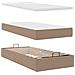 Letto Pouf con Materasso Cappucino 100x200 cm Similpelle - Foto miniatura 8
