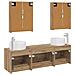 Set di mobili per il bagno 5 pcs Rovere Artigianale - Foto miniatura 8