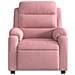 Poltrona Elettrica Reclinabile Massaggio in Velluto Rosa - Foto miniatura 8