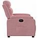 Poltrona Elettrica Reclinabile Massaggio in Velluto Rosa - Foto miniatura 9