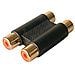 IADAP 2RCA-FF - Adattatore audio doppio RCA Femmina / Femmina - Foto miniatura 1
