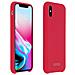 Cover Iphone Xs / X Silicone Soft-touch Guess Effetto Velluto - Rosso - Foto miniatura 1