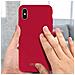 Cover Iphone Xs / X Silicone Soft-touch Guess Effetto Velluto - Rosso - Foto miniatura 4