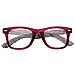 Occhiale Da Lettura Aste Righe Red +3.50 - Foto miniatura 1