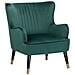 Sedia Wingback In Velluto Verde Smeraldo Varberg - Foto miniatura 8