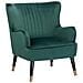 Sedia Wingback In Velluto Verde Smeraldo Varberg - Foto miniatura 1