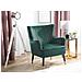 Sedia Wingback In Velluto Verde Smeraldo Varberg - Foto miniatura 25