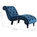 Poltrona Relax A Sdraio Blu In Velluto - Foto miniatura 4