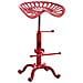 Sgabello Bar Butch in Ghisa Design Industrial I Sgabello Bancone in Metallo con Poggiapiedi E Seduta Regolabili I Sedia Sgabello Urban Rosso - Foto miniatura 1