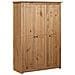 Armadio A 3 Ante 118x50x171,5cm Legno Di Pino Panama Range - Foto miniatura 1