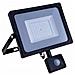V-tac Pro Vt-20-s Faro Led 20w Ultra Slim Nero Con Sensore Pir Bianco Freddo 6400k Ip65 - Sku 453 - Foto miniatura 1