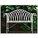 Panchina Da Giardino In Metallo Bianco 130 Cm Milazzo - Foto miniatura 2