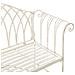 Panchina Da Giardino In Metallo Bianco 130 Cm Milazzo - Foto miniatura 9