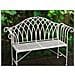 Panchina Da Giardino In Metallo Bianco 130 Cm Milazzo - Foto miniatura 5