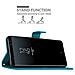 Custodia Compatibile Con Samsung Galaxy Note 8 In Blu Fiore - Coperchio Protettivo In Design Floreale Con Chiusura Magnetica, Funzione Stand E Slot Per Carte - Foto miniatura 3