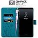 Custodia Compatibile Con Samsung Galaxy Note 8 In Blu Fiore - Coperchio Protettivo In Design Floreale Con Chiusura Magnetica, Funzione Stand E Slot Per Carte - Foto miniatura 5
