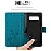 Custodia Compatibile Con Samsung Galaxy Note 8 In Blu Fiore - Coperchio Protettivo In Design Floreale Con Chiusura Magnetica, Funzione Stand E Slot Per Carte - Foto miniatura 8