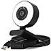 Webcam Usb 1080p Full Hd Ring Light Microfono Antirumore Plug And Play Nera - Foto miniatura 1