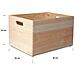 Xxl Grande Scatola In Legno | 40 X 30 X 24 Cm (+ / - 1 Cm) | Scatole Con Maniglie Cassetta Conteniore Portaoggetti Portagiochi | Ideale Per Decoupage Documenti E Attrezzi - Foto miniatura 4