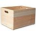 Xxl Grande Scatola In Legno | 40 X 30 X 24 Cm (+ / - 1 Cm) | Scatole Con Maniglie Cassetta Conteniore Portaoggetti Portagiochi | Ideale Per Decoupage Documenti E Attrezzi - Foto miniatura 1