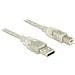 3m USB 2.0 3m USB A USB B Trasparente cavo USB - Foto miniatura 1
