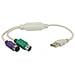 11400 cavo di interfaccia e adattatore USB A 2 x PS / 2 Bianco - Foto miniatura 1
