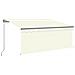 Tenda da Sole Retrattile Manuale con LED 3x2,5 m Crema - Foto miniatura 1