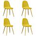Sedie da Pranzo 4 pz Giallo Senape in Velluto - Foto miniatura 1