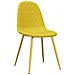 Sedie da Pranzo 4 pz Giallo Senape in Velluto - Foto miniatura 2