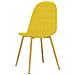 Sedie da Pranzo 4 pz Giallo Senape in Velluto - Foto miniatura 3