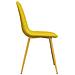 Sedie da Pranzo 4 pz Giallo Senape in Velluto - Foto miniatura 7