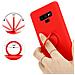 Custodia Compatibile Con Samsung Galaxy Note 9 In Liquid Rosso - Coperchio Protettivo In Silicone Tpu Flessibile Con Anello - Foto miniatura 5