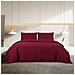 Set Copripiumino Bordeaux 220x240 Cm In Microfibra Leggera - Foto miniatura 3