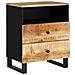 Comodino 50x33x62cm Legno Massello Di Mango E Legno Multistrato - Foto miniatura 2