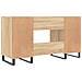 Scrivania Rovere Sonoma 140x50x75 Cm In Legno Multistrato - Foto miniatura 6