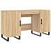 Scrivania Rovere Sonoma 140x50x75 Cm In Legno Multistrato - Foto miniatura 1