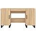 Scrivania Rovere Sonoma 140x50x75 Cm In Legno Multistrato - Foto miniatura 8