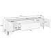 Mobile Porta Tv Ivan, Credenza Bassa Da Soggiorno A 2 Ante, Base Porta Tv, 100% Made In Italy, Cm 160x40h47, Bianco Lucido E Ardesia - Foto miniatura 3