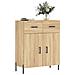 Credenza Rovere Sonoma 69,5x34x90 Cm In Legno Multistrato - Foto miniatura 3