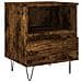 Comodino Rovere Fumo 40x35x50 Cm In Legno Multistrato - Foto miniatura 2