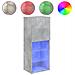 Mobile Tv Con Luci Led Grigio Cemento 40,5x30x102 Cm - Foto miniatura 2