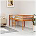 Letto A Soppalco Marrone Cera 90x200 Cm Legno Massello Di Pino - Foto miniatura 3
