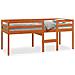 Letto A Soppalco Marrone Cera 90x200 Cm Legno Massello Di Pino - Foto miniatura 1