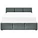 Letto Contenitore Velluto Bousse 160 X 200 Cm Grigio Scuro - Foto miniatura 3