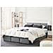 Letto Contenitore Velluto Bousse 160 X 200 Cm Grigio Scuro - Foto miniatura 1