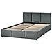 Letto Contenitore Velluto Bousse 160 X 200 Cm Grigio Scuro - Foto miniatura 8